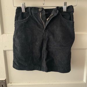 Brandy Melville high waisted corduroy black skirt
